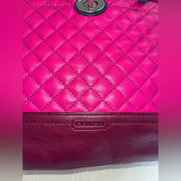 Coach Park Quilted and Suede Sides Shoulder Bag - Picture 6 of 15